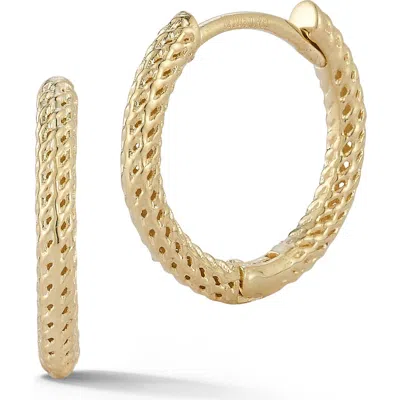 Ember Fine Jewelry 14k Gold Thin Mesh Hoop Earrings