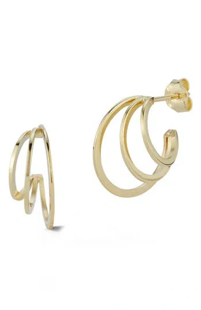 Ember Fine Jewelry 14k Gold Three Ring Hoop Earrings