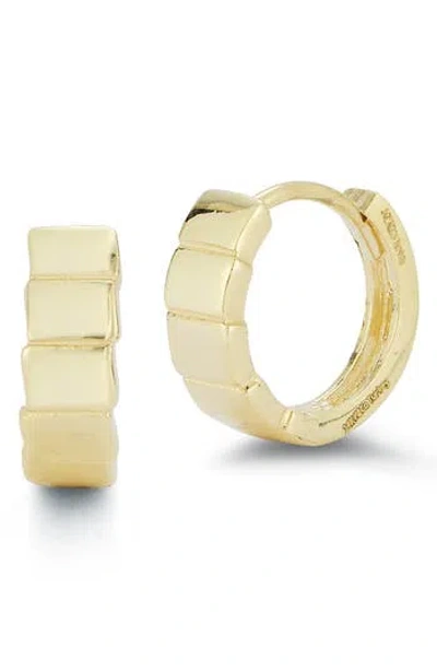 Ember Fine Jewelry 14k Gold Tile Huggie Hoop Earrings