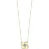 Ember Fine Jewelry 14k Gold Turquoise Flower Pendant Necklace In Gold