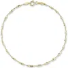 Ember Fine Jewelry 14k Gold Twisty Anklet In Brown
