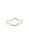 Ember Fine Jewelry 14k Gold Wavy Zigzag Ring In Gold