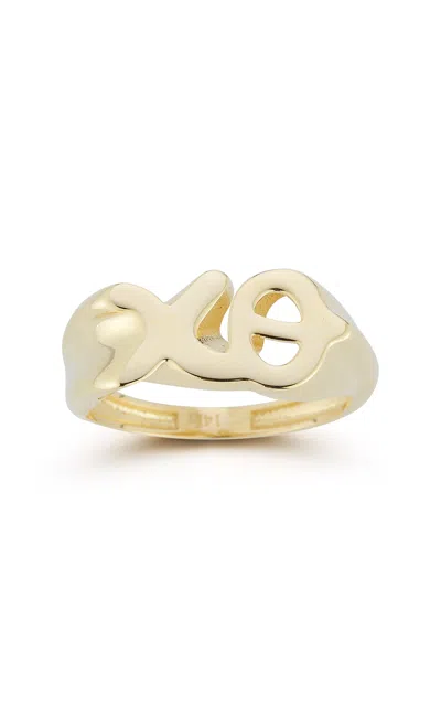 Ember Fine Jewelry 14k Gold Xo Ring In Multi