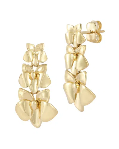 Ember Fine Jewelry 14k Graduating Orchid Drop Earrings In Gold
