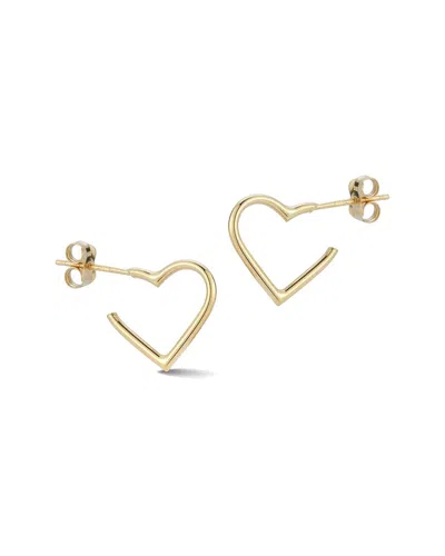 Ember Fine Jewelry 14k Heart Hoops In Gold