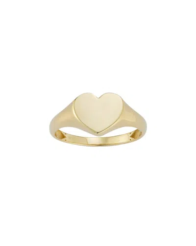 Ember Fine Jewelry 14k Heart Signet Ring In Gold