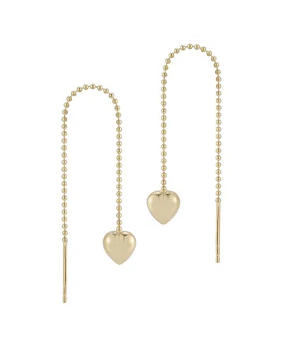 Ember Fine Jewelry 14k Heart Threader Earrings In Gold