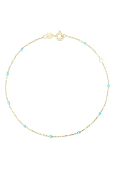 Ember Fine Jewelry 14k Italian Gold Enamel Chain Bracelet In Multi