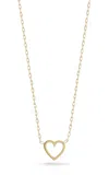 Ember Fine Jewelry 14k Yellow Gold Open Heart Pendant Necklace In Multi