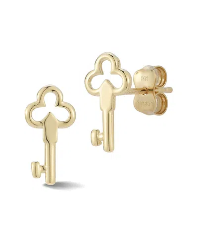 Ember Fine Jewelry 14k Key Studs In Gold
