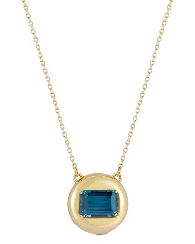 Ember Fine Jewelry 14k London Blue Topaz Necklace