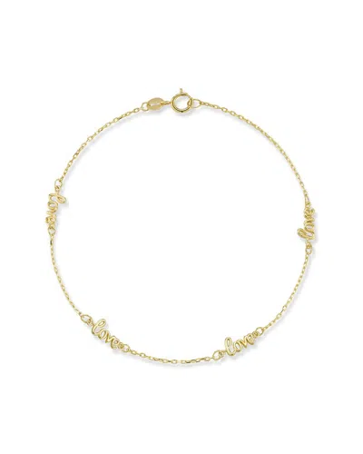 EMBER FINE JEWELRY EMBER FINE JEWELRY 14K LOVE SCRIPT BRACELET