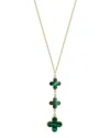 Ember Fine Jewelry 14k Turquoise Clover Necklace