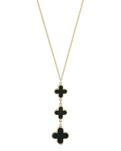 Ember Fine Jewelry 14k Malachite Clover Necklace In Gold