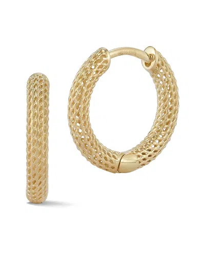 Ember Fine Jewelry 14k Mesh Huggie Earrings In Gold