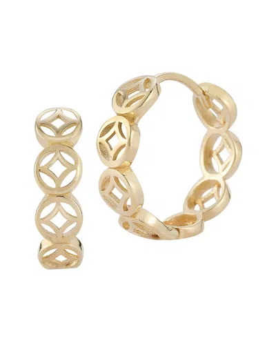 Ember Fine Jewelry 14k Open Work Huggie Earrings In Gold