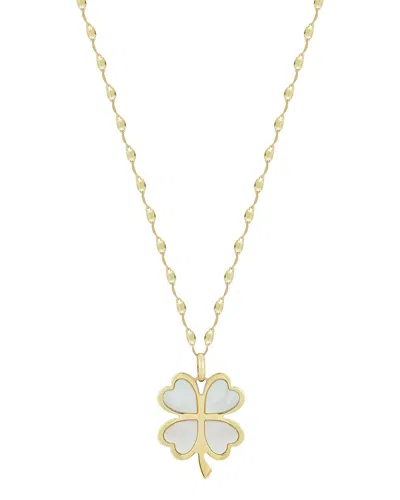 Ember Fine Jewelry 14k Pearl Clover Necklace In Neutral