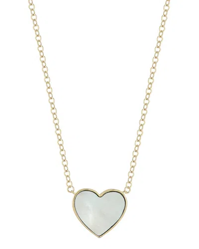 Ember Fine Jewelry 14k Pearl Heart Necklace In Gold