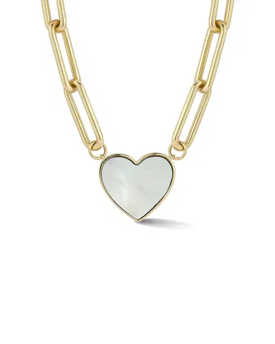 Ember Fine Jewelry 14k Pearl Heart Necklace In Gold