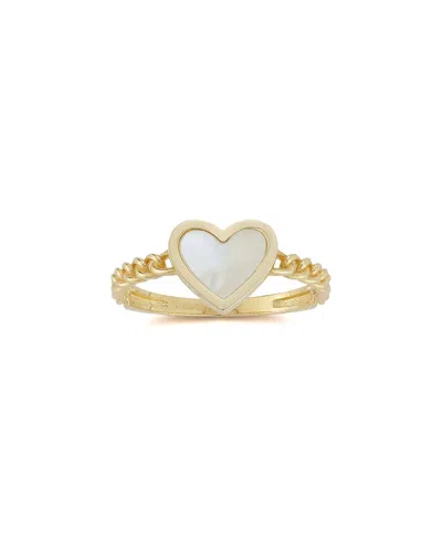 Ember Fine Jewelry 14k Pearl Heart Ring In Gold