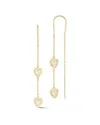Ember Fine Jewelry 14k Pearl Heart Threader Earrings