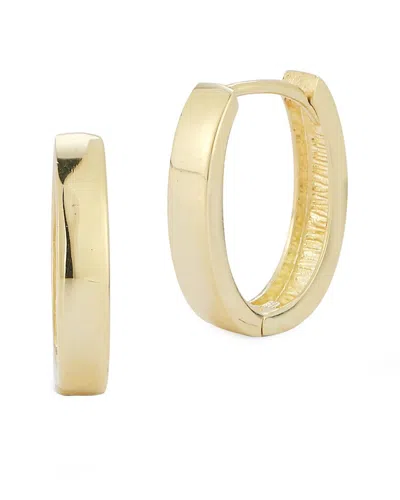 Ember Fine Jewelry 14k Polished Square Oval Huggie Earrings In Gold
