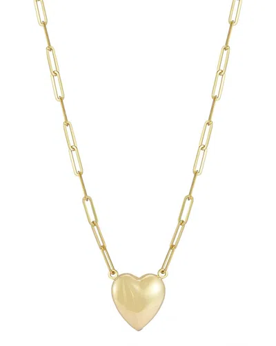 Ember Fine Jewelry 14k Puffed Heart Necklace In Gold