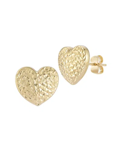 Ember Fine Jewelry 14k Puffed Heart Statement Earrings In Gold