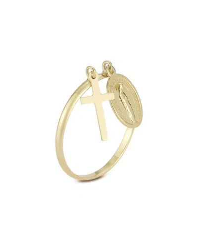 Ember Fine Jewelry 14k Religious Charm Ring In Gold