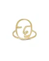 Ember Fine Jewelry 14k Gold Artsy Face Ring