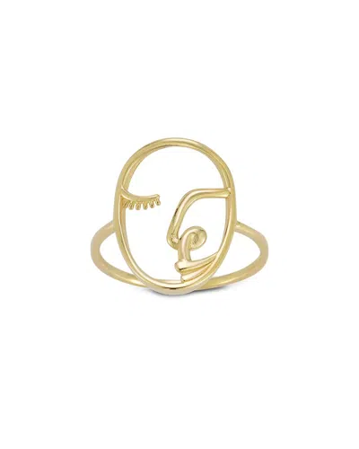Ember Fine Jewelry 14k Gold Artsy Face Ring