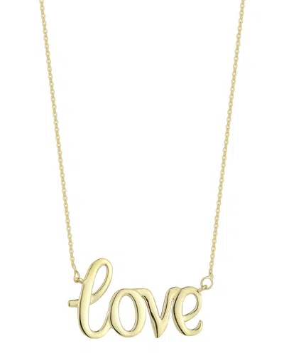 Ember Fine Jewelry 14k Script Love Necklace In Gold