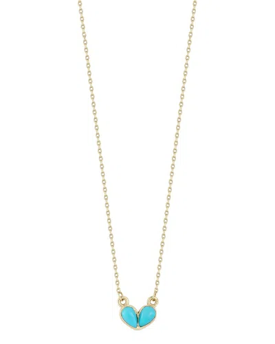 Ember Fine Jewelry 14k Turquiose Heart Necklace