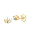 Ember Fine Jewelry 14k Gold Turquoise Evil Eye Stud Earrings
