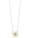 Ember Fine Jewelry 14k Gold Turquoise Flower Pendant Necklace