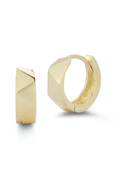 Ember Fine Jewelry 14k Yellow Gold Angled Huggie Hoop Earrings