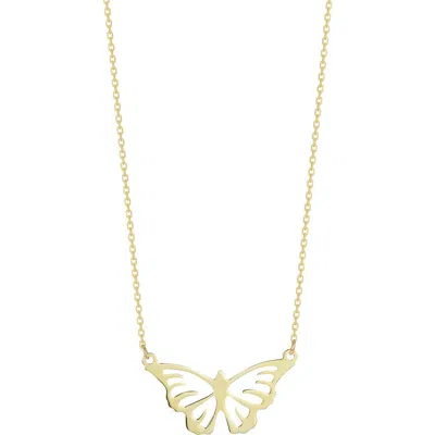 Ember Fine Jewelry 14k Yellow Gold Butterfly Pendant Necklace