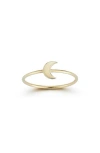 Ember Fine Jewelry 14k Yellow Gold Crescent Moon Ring In Gold
