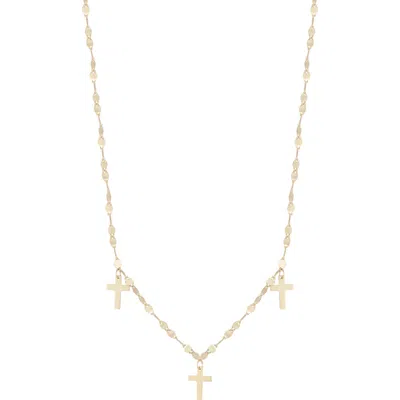 Ember Fine Jewelry 14k Yellow Gold Cross Charm Necklace