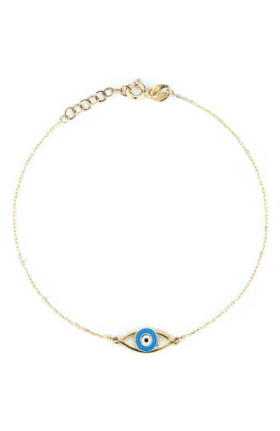 Ember Fine Jewelry 14k Yellow Gold Enamel Evil Eye Bracelet