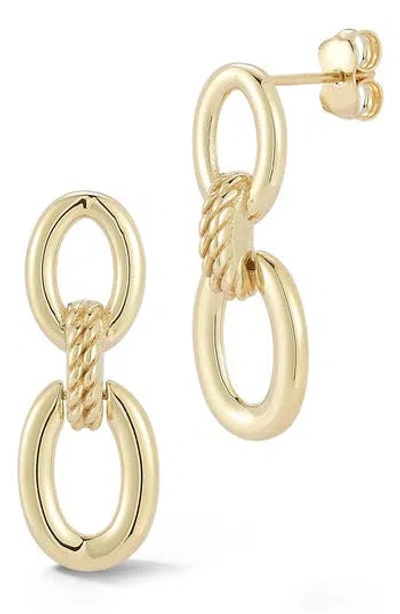 Ember Fine Jewelry 14k Yellow Gold Link Drop Earrings