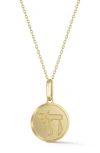 Ember Fine Jewelry 14k Yellow Gold Medium Chai Pendant Necklace In Gold