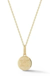 Ember Fine Jewelry 14k Yellow Gold Small Star Of David Medallion Pendant Necklace In Gold
