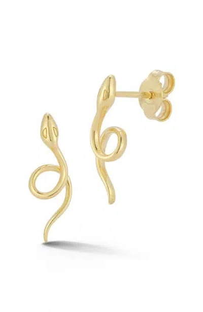 Ember Fine Jewelry 14k Yellow Gold Snake Stud Earrings