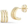 Ember Fine Jewelry 14k Yellow Gold Triple Huggie Hoop Earrings In Gold