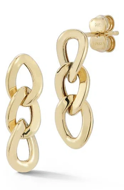 Ember Fine Jewelry 14k Yellow Gold Triple Link Drop Earrings