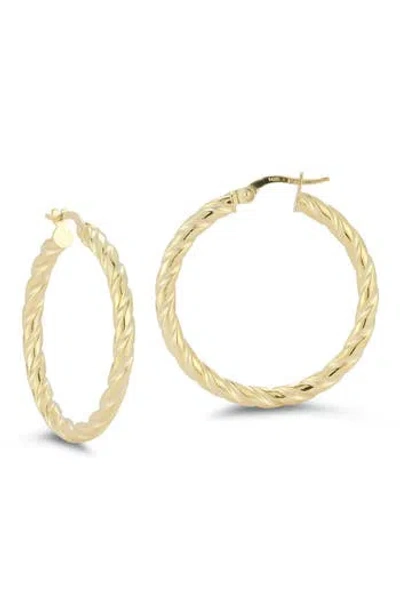 Ember Fine Jewelry 14k Yellow Gold Twisted Hoop Earrings