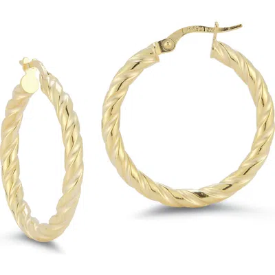 Ember Fine Jewelry 14k Yellow Gold Twisted Hoop Earrings