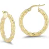 Ember Fine Jewelry 14k Yellow Gold Twisted Hoop Earrings In Gold