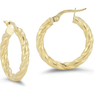 EMBER FINE JEWELRY EMBER FINE JEWELRY 14K YELLOW GOLD TWISTED HOOP EARRINGS
